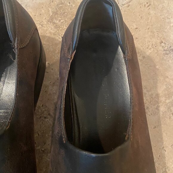 Donald Pliner Rex Brown Nubuck Slip-On 10.5 Men's Dress Shoes - Picture 5 of 9